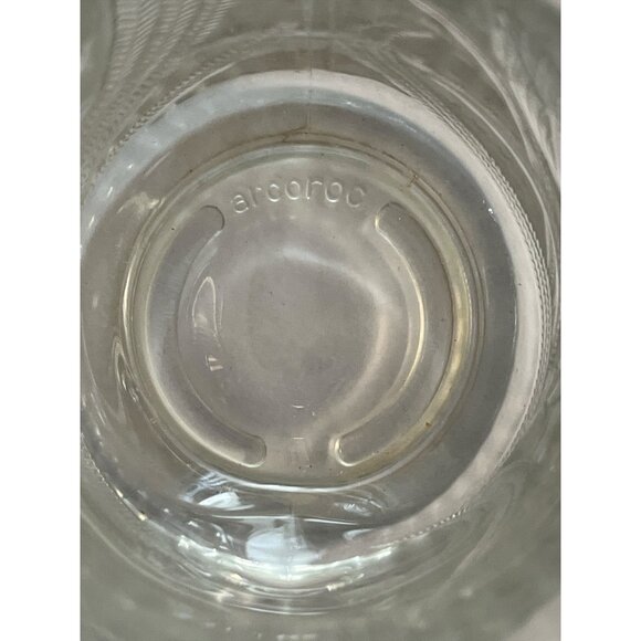 Vintage Arcoroc France Clear Glass Mugs – Floral Leaf Pattern – Set of 2 – 4" Co - Picture 5 of 5